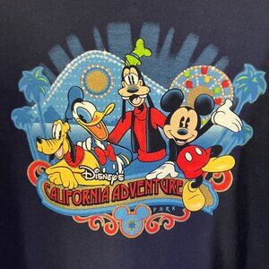 Disneyland Resort Mens California Adventure Full Zip Hoodie Size XL Blue AN EXC